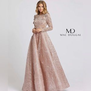 NEW Mac Duggal Embroidered Evening Wedding Dress